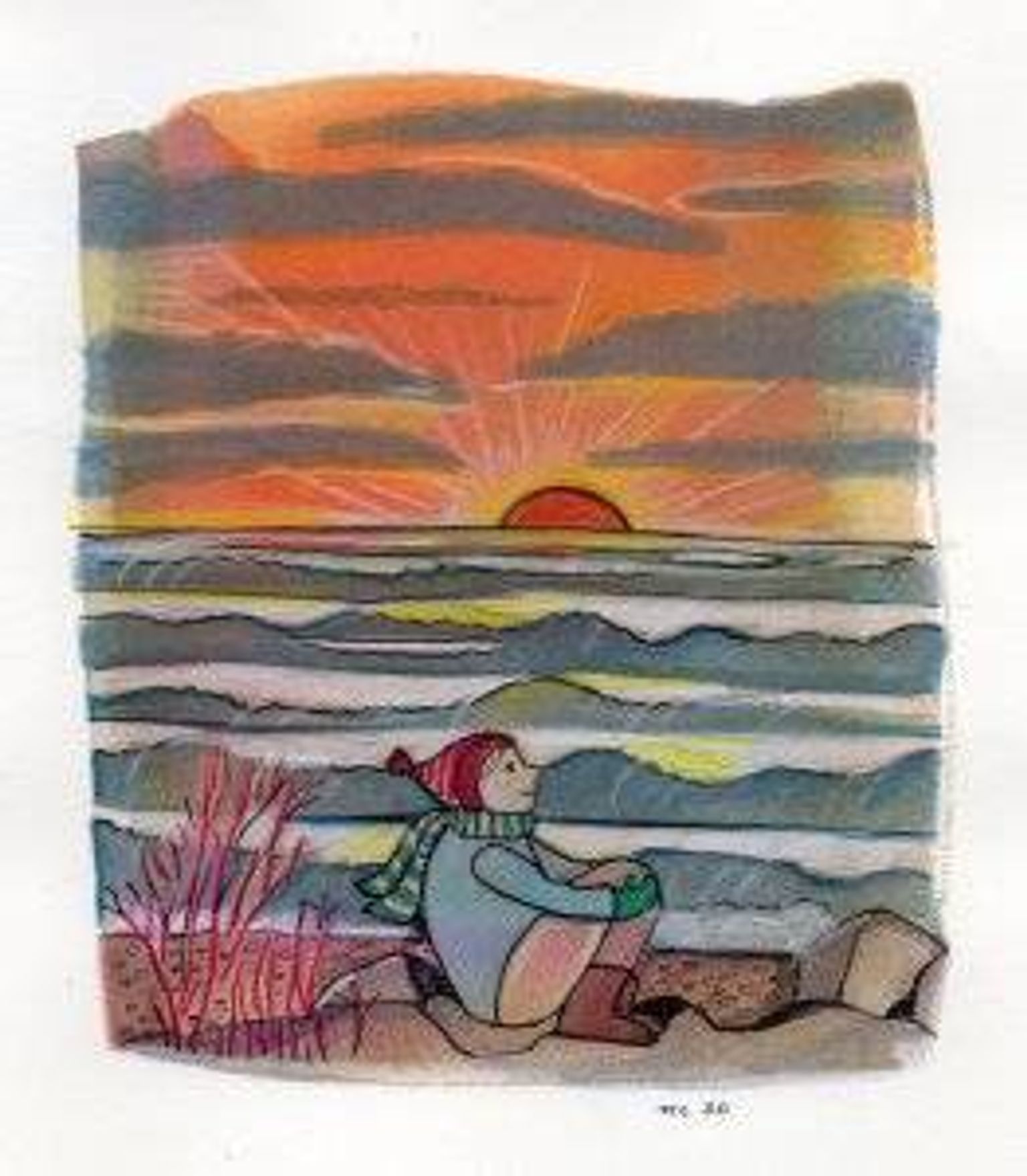 "Lake and Sunrise" Nancy Carlson