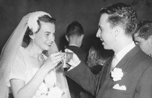 Sandra Day Oconnor and her husband John on their wedding day