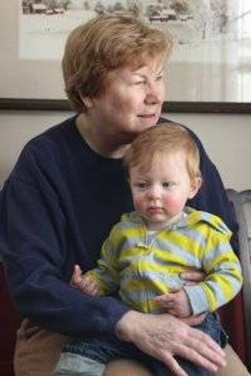 Ginny Lowe Connors with her grandson Will