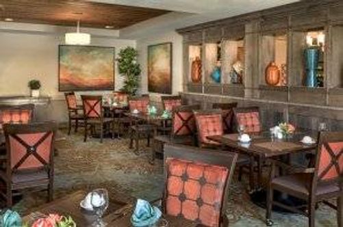 The comfy dining area at the Pathway to Living assisted living community in Prospect Heights, Ill.