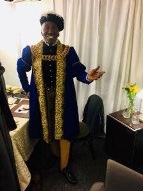 Mel Johnson, Jr. in his dressing room, Kiss Me, Kate