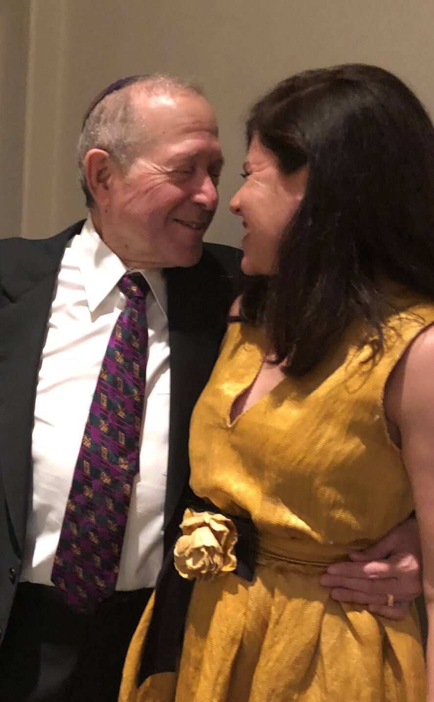 Amy Springer with her father, Mickey Mandel, who died in February 2011. 