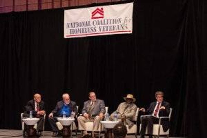 The 2019 National Coalition of Homeless Veterans Annual Conference: (left to right) Pete Dougherty, Bill Elmore, Ralph Cooper, Robert Van Keuren