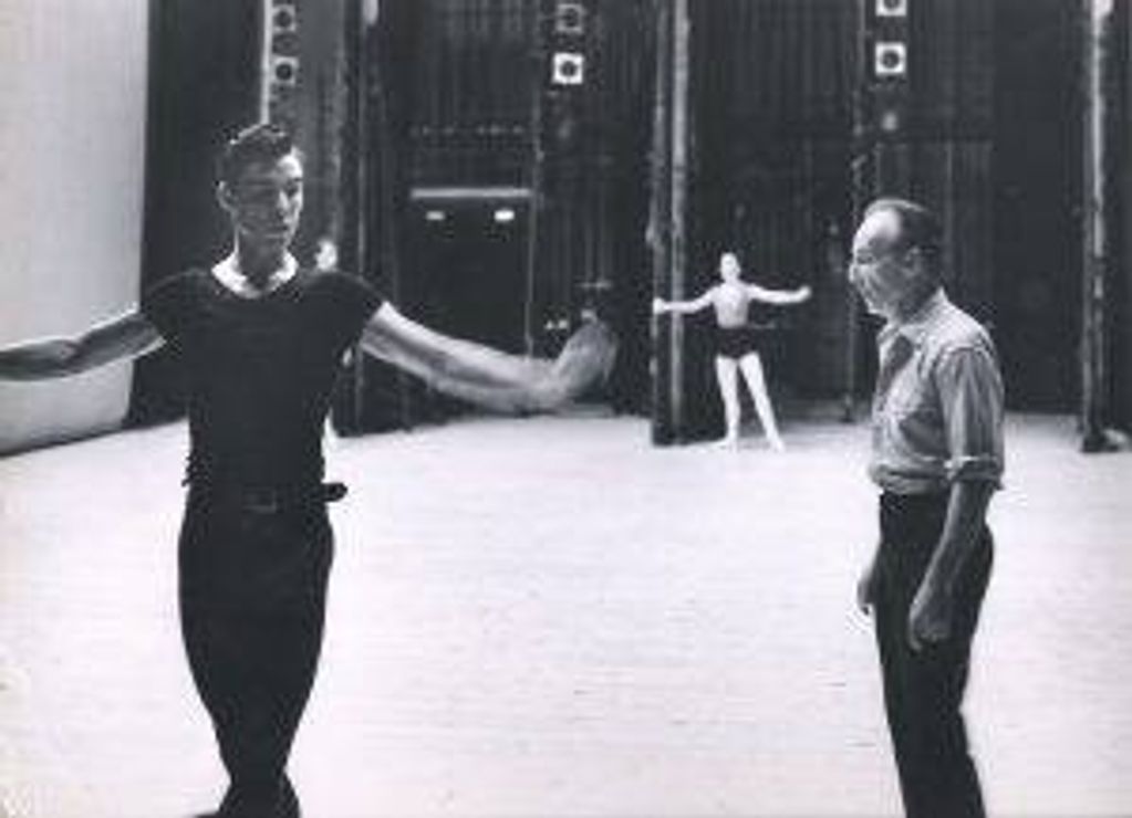 Jacques d’Amboise with George Balanchine in Seattle in 1962