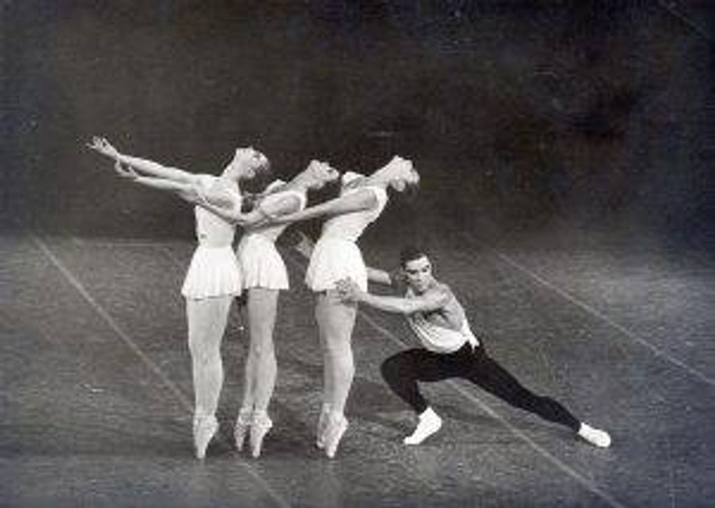 Jacques d’Amboise dances the title role in “Apollo,” a ballet by New York City Ballet co-founder George Balanchine. Having first choreographed it in 1928, Balanchine revived it in 1957. The role became one of the defining moments of d’Amboise’s career as critics lauded him as the “definitive Apollo,” according to the Paris Review