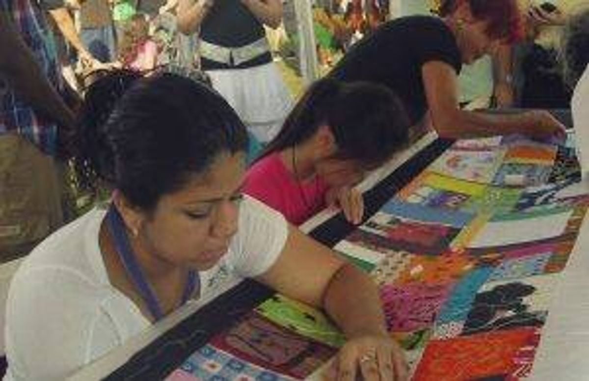 Community Quilting Bee at the Norwalk Seaport Association Oyster Festival