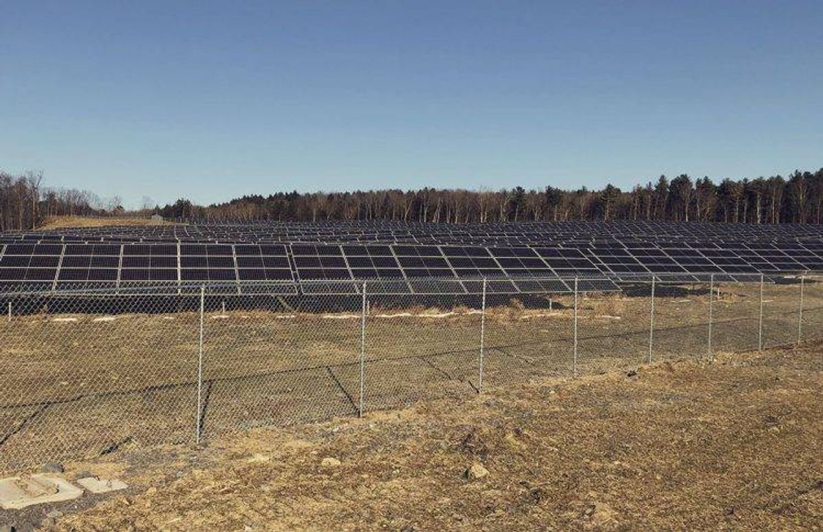 NexAmp’s Westerlo community solar farm in Greene County, New York. The company has constructed more than 100 such arrays in seven states.