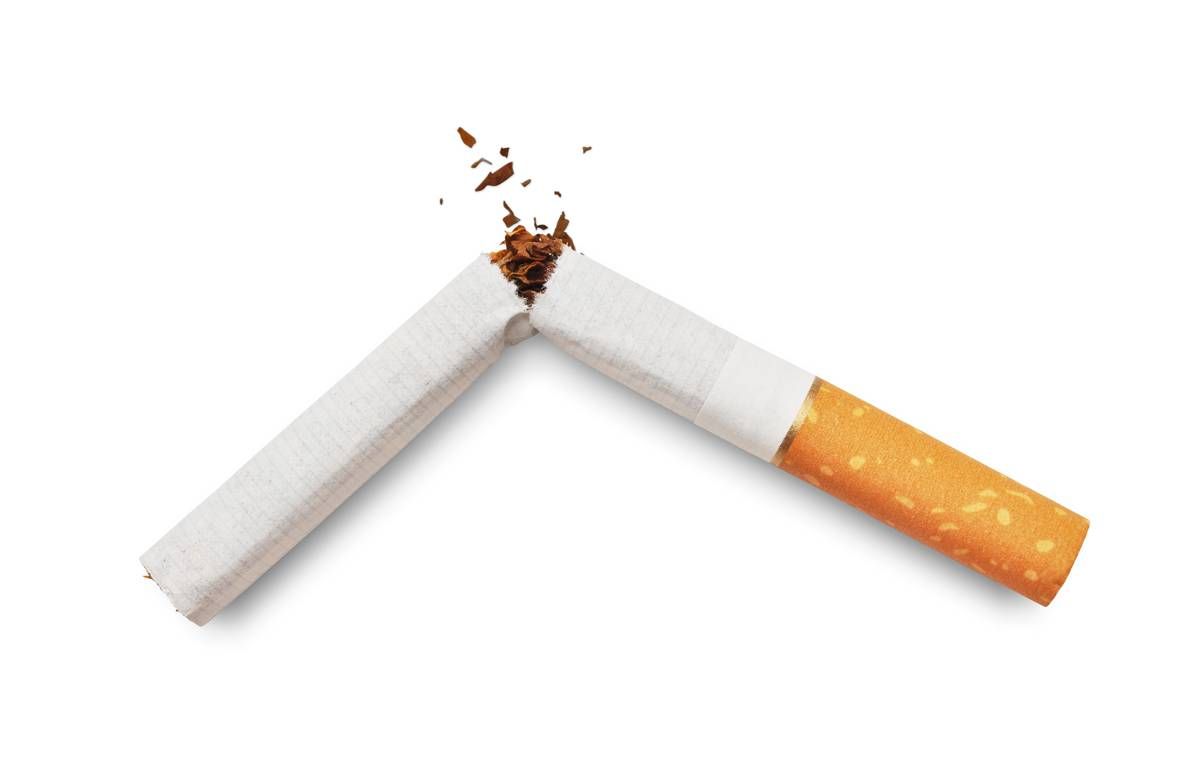 A crushed cigarette