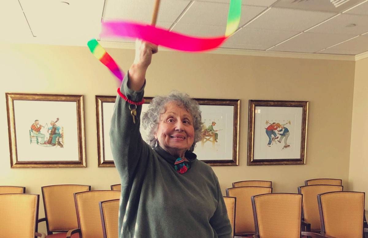 Linda Greenebaum says Carrington's exercises help her with coordination and balance.