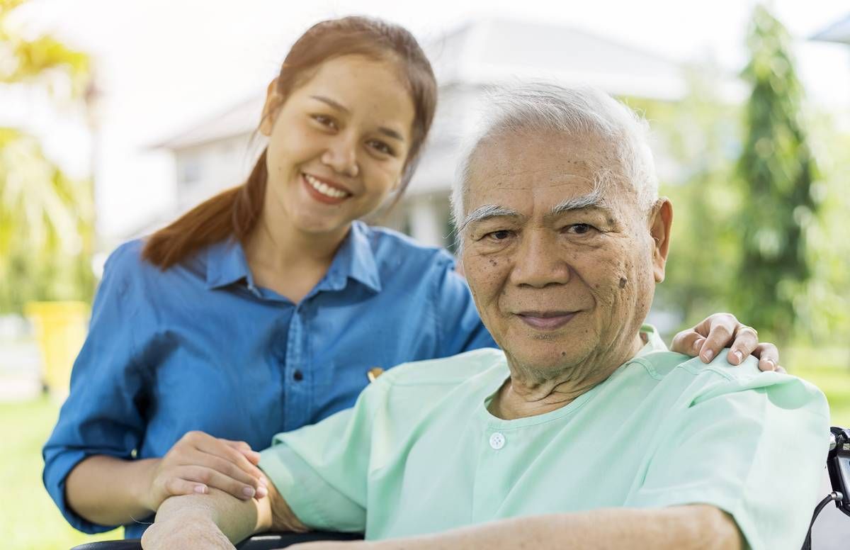 Caregiver and older relative.