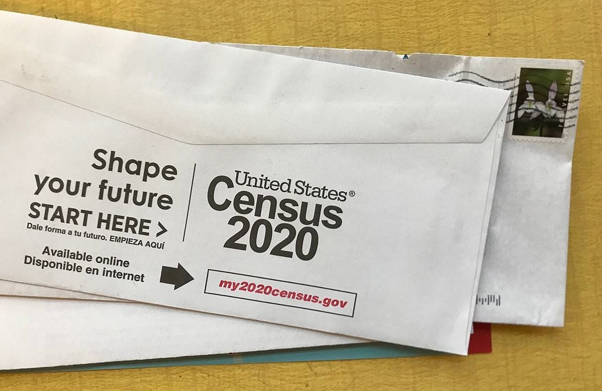 photo of census information that came in the mail