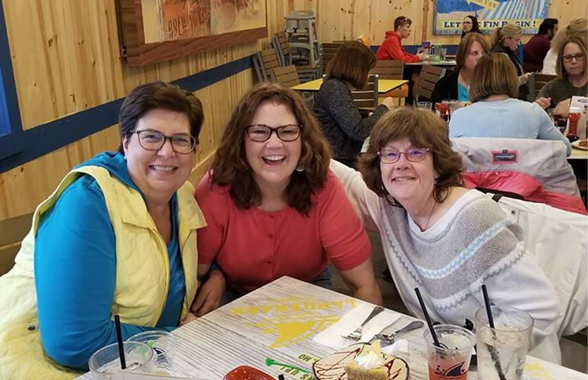 The friends gathered last fall for a weekend. Left to right, Shelly, Lora and Kerri