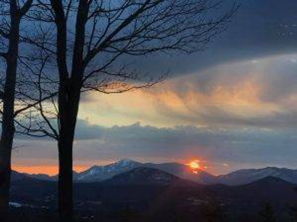 From her home, reader Melissa H. gazes down at the Adirondack Mountains "with fond memories of a life well walked."