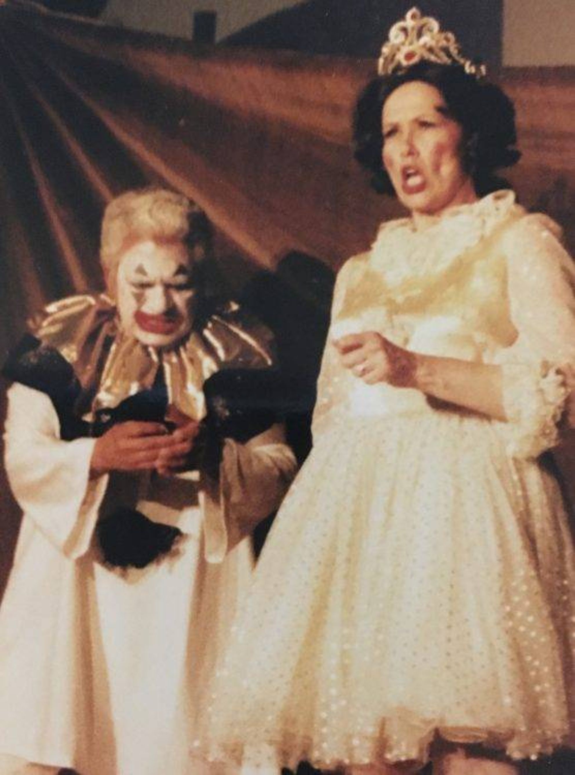 Emilio and Deborah Moscoso perform the Italian opera <em>Pagliacci</em> together in Boston (1999)