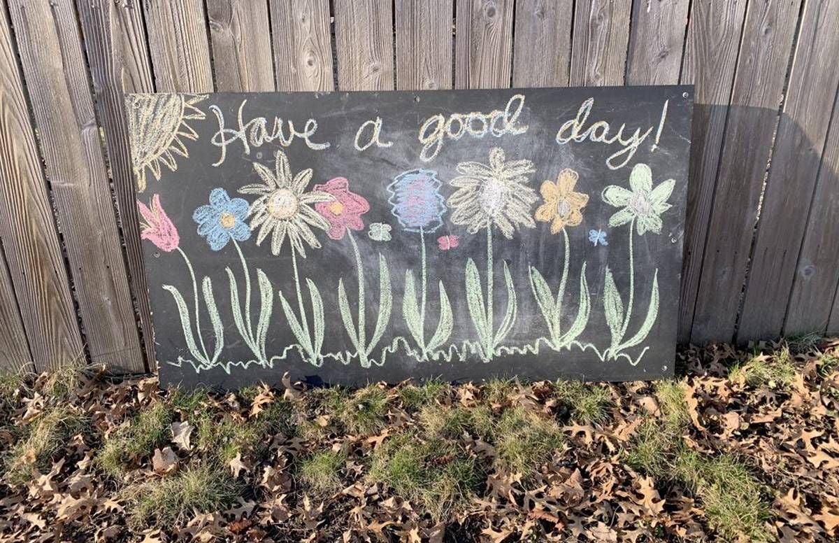 Have a good day sign in chalk
