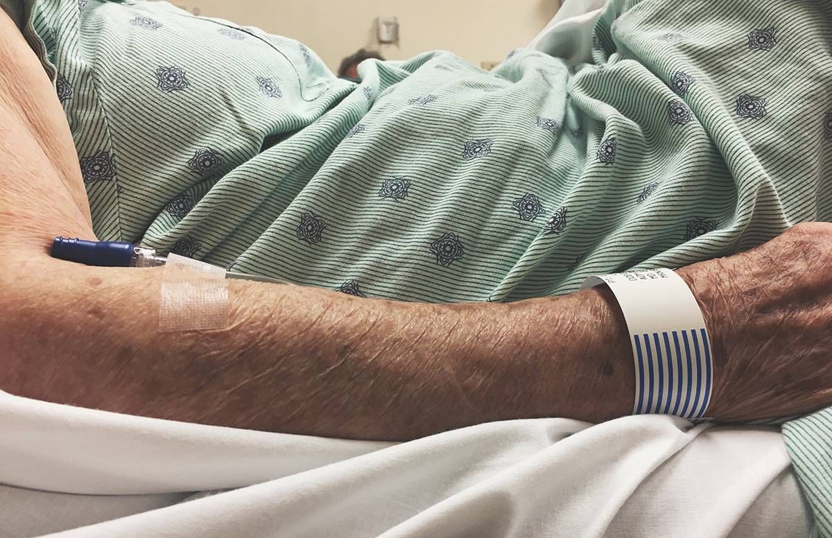 older adult in emergency room