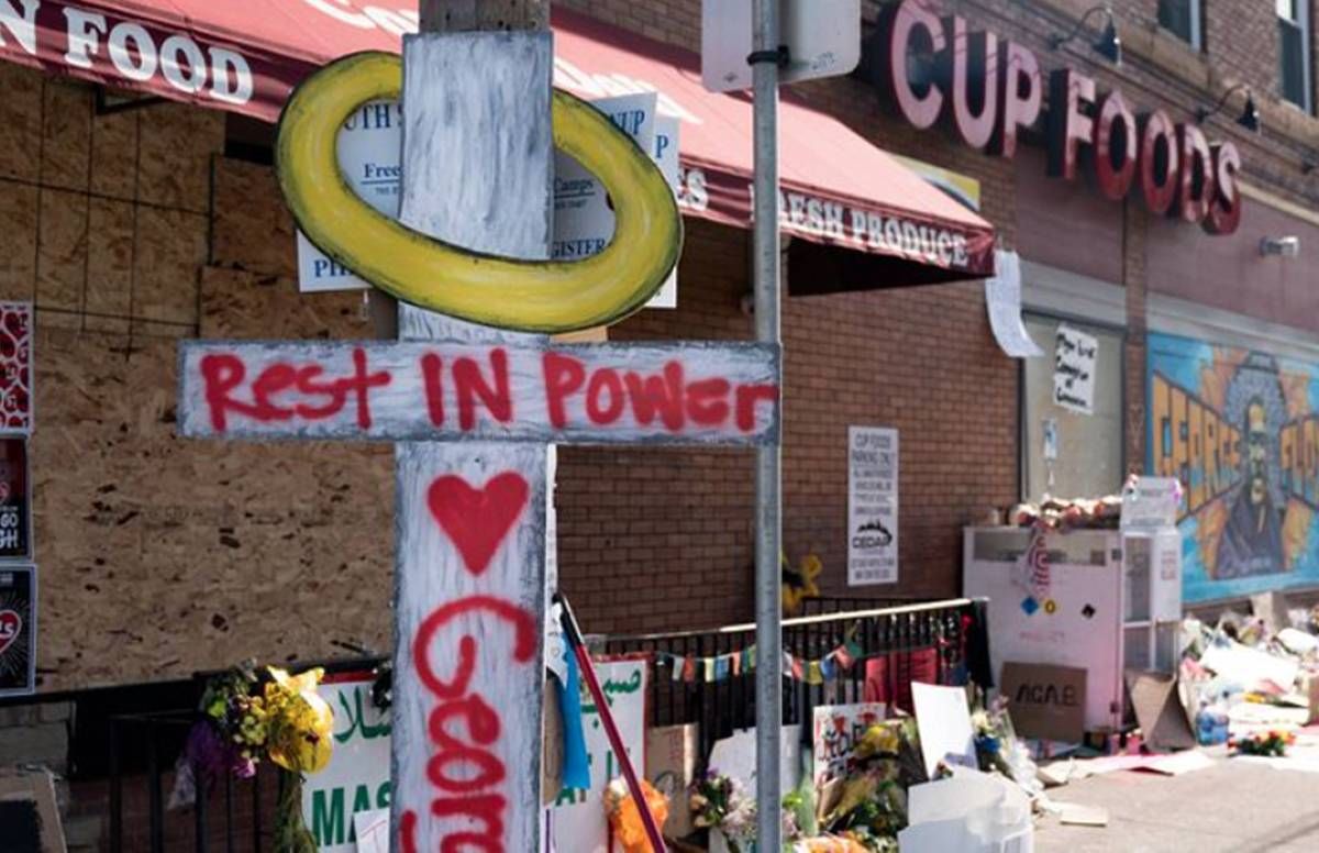 Site in Minneapolis where George Floyd was killed