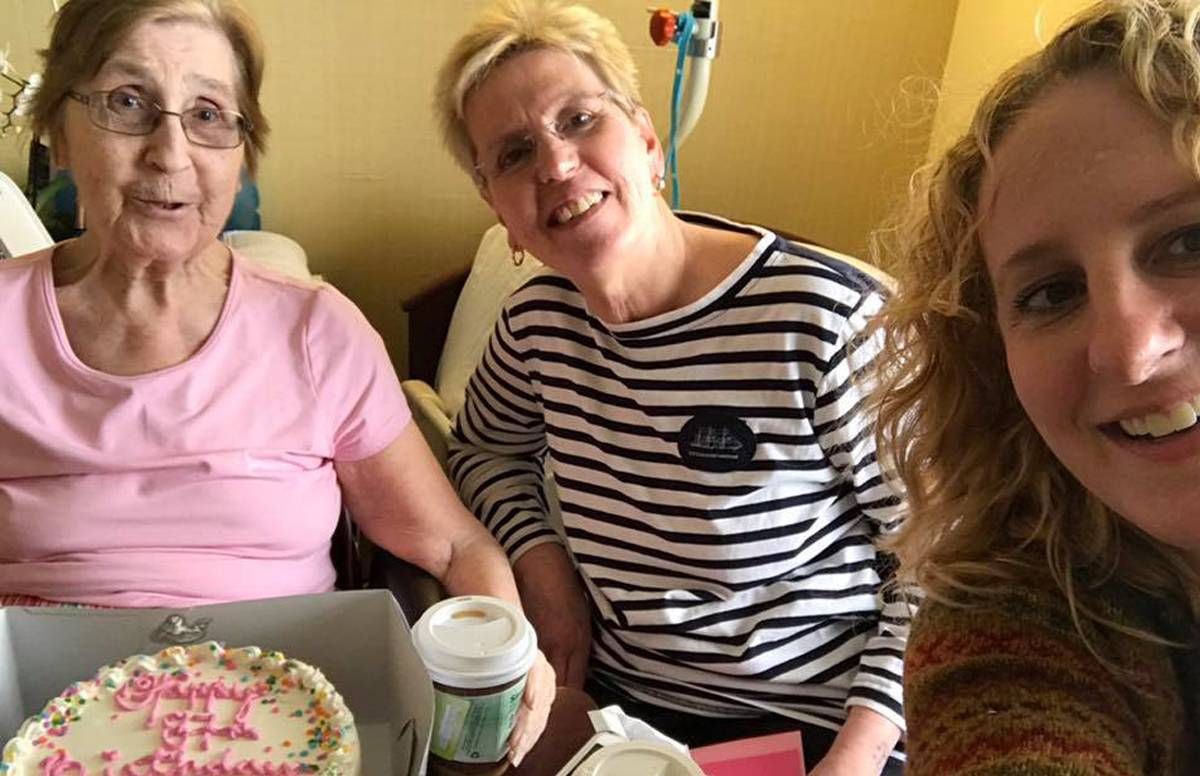 Stephany (at right), her mom and her grandma