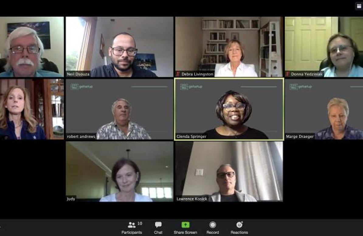 GetSetUp's team holding a virtual staff meeting