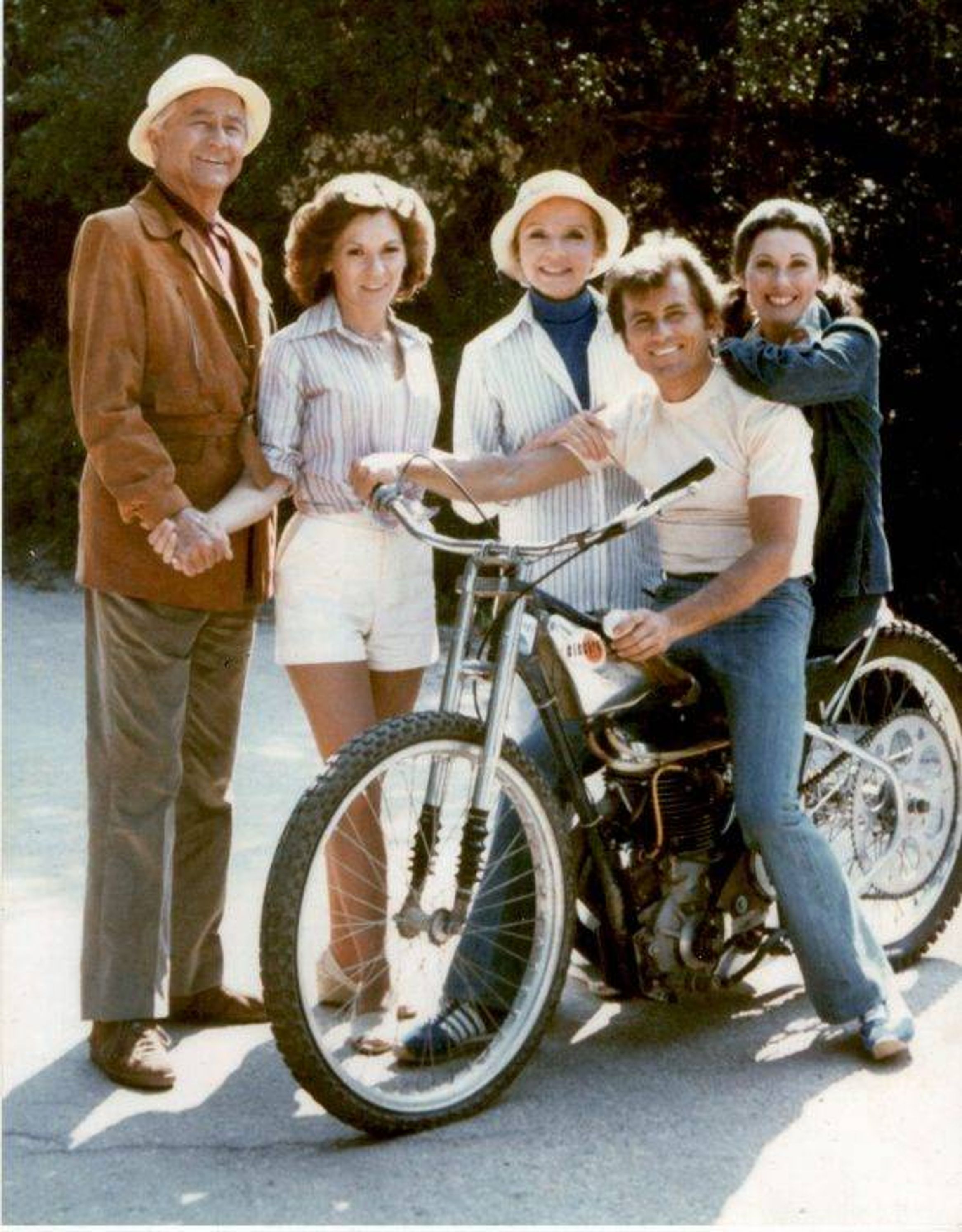 Father Knows Best cast (Billy Gray on bike), 70s