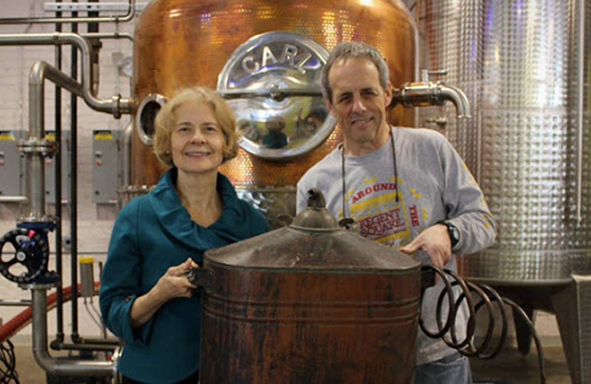Mark and Mary Ellen Meyer are drinking up strong sales at their Wigle Distillery