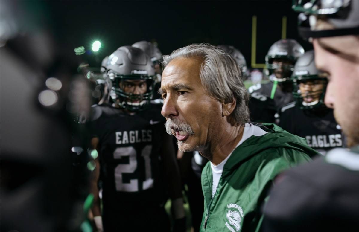 Coach Beam with members of the Eagles