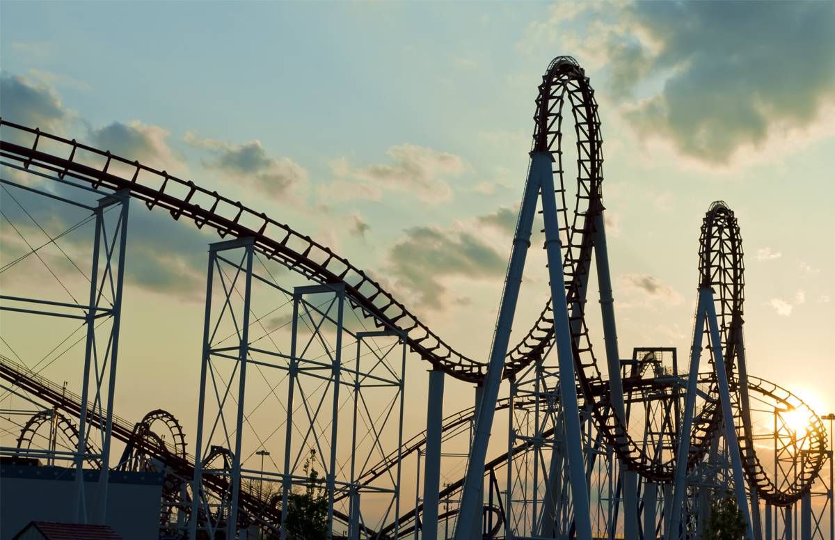 roller coaster symbolizing coronacoaster