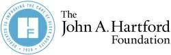 john a hartford foundation logo, blue seal with text to the right