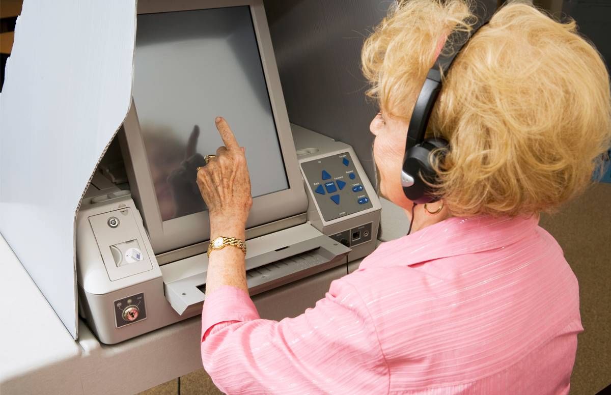 hearing impaired, older person voting