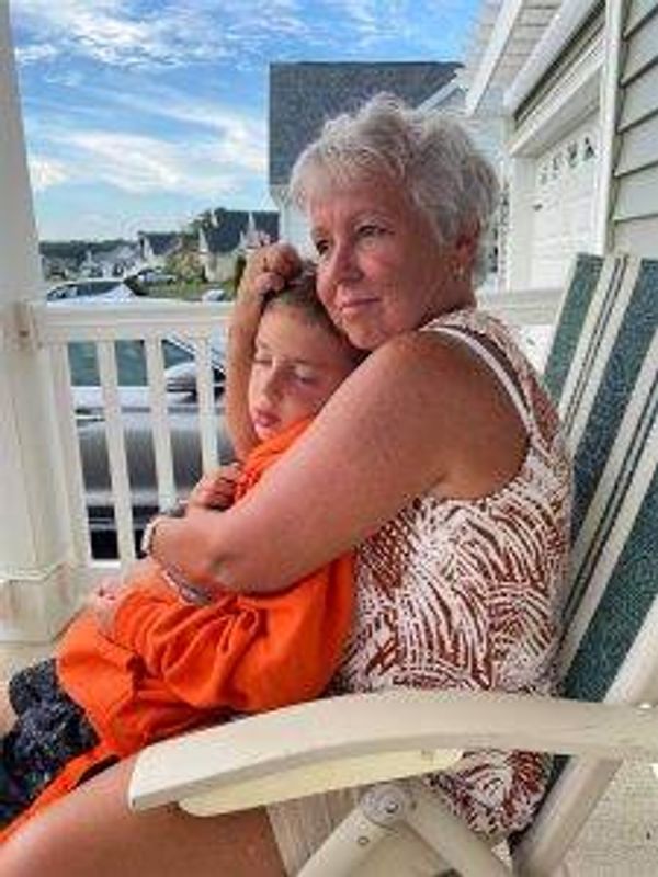 Pat Nucatola with her grandson, Ryan in Ocean City, Maryland