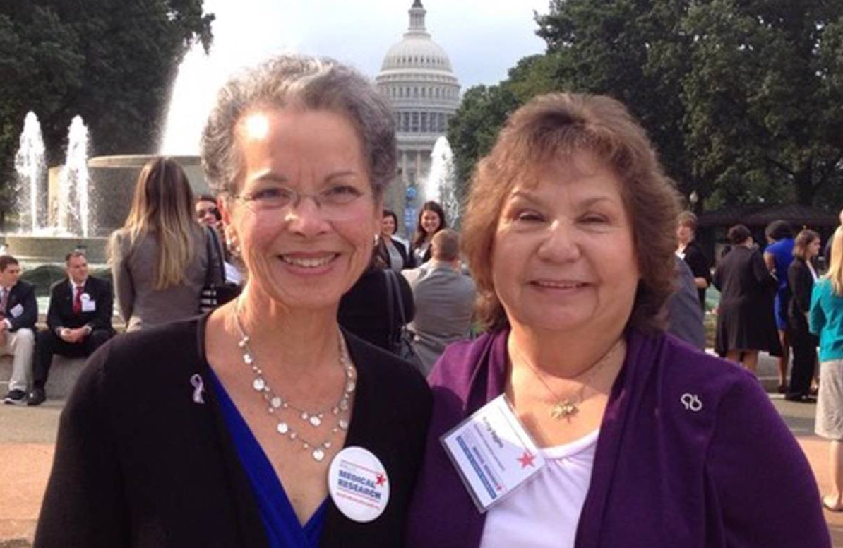 Lynda Everman and Kathy Siggins, the forces behind the Alzheimer's stamp
