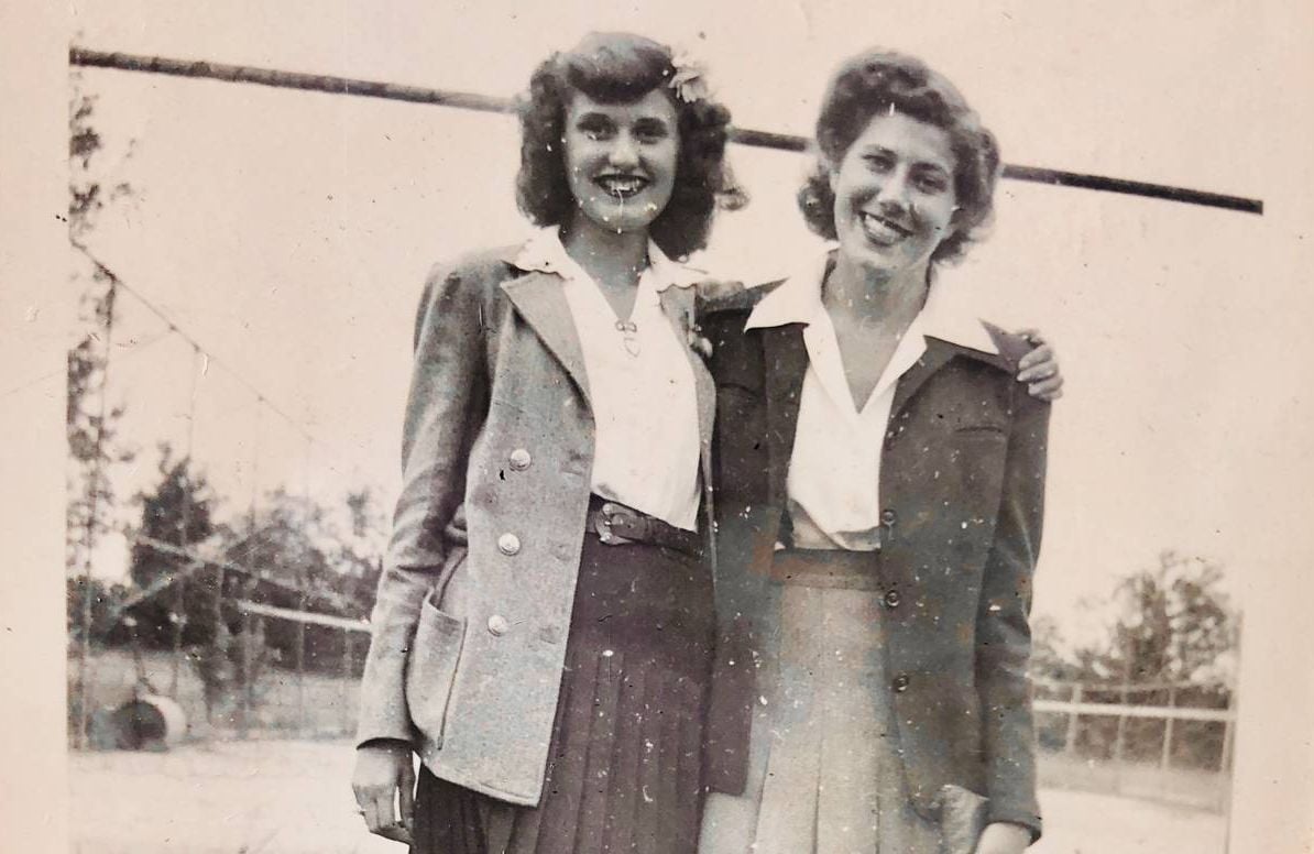 Nada, left, and Bunnie as teenagers