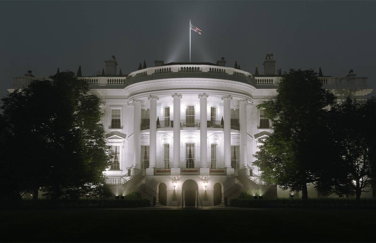 White House at night