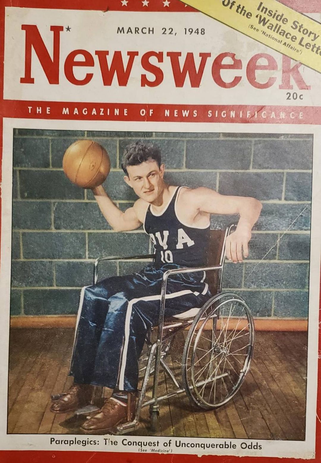 The sport of wheelchair basketball made the cover of Newsweek in 1948, Next Avenue, wheelchair basketball