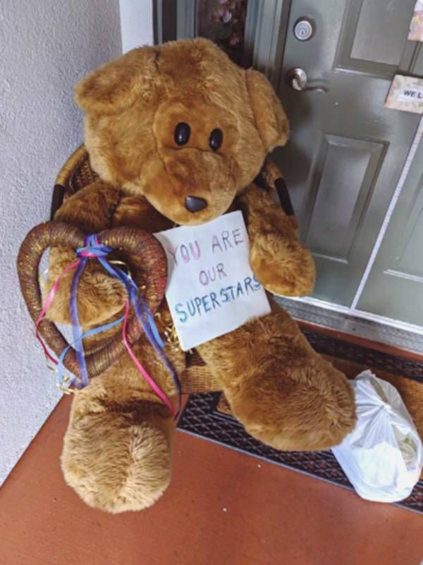 Teddy bear with thank you note, driverless cars, autonomous vehicles, mobility, Next Avenue