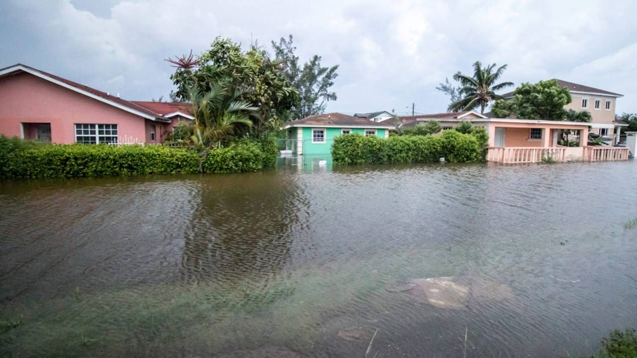 Brightly colored flooded homes after hurricane, book, climate change, Next Avenue