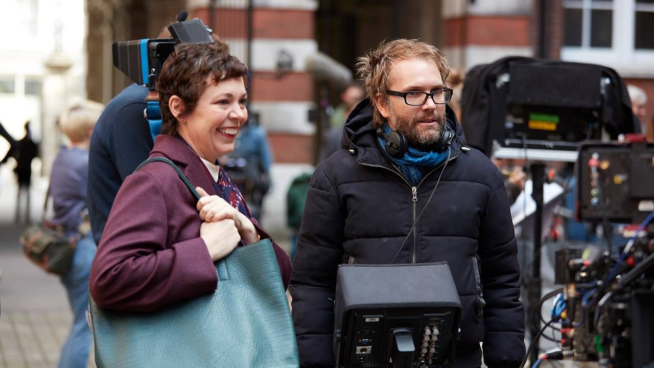 Actor Olivia Coleman and Director Florian Zeller behind the scenes of 'The Father', dementia, film, Next Avenue