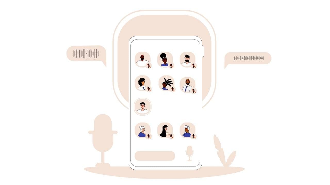 Illustration of the new audio based social media app. Clubhouse, Next Avenue