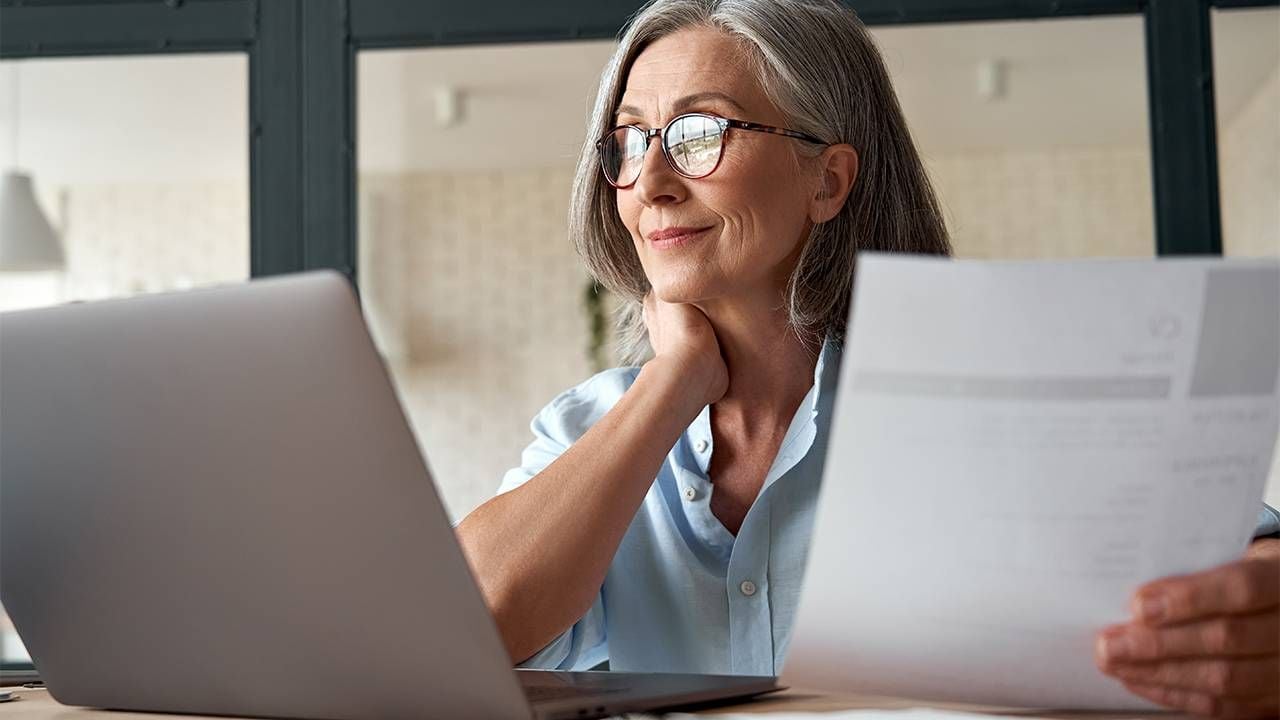 A middle aged woman having a virtual job interview. Job, jobs, interview advice, Next Avenue