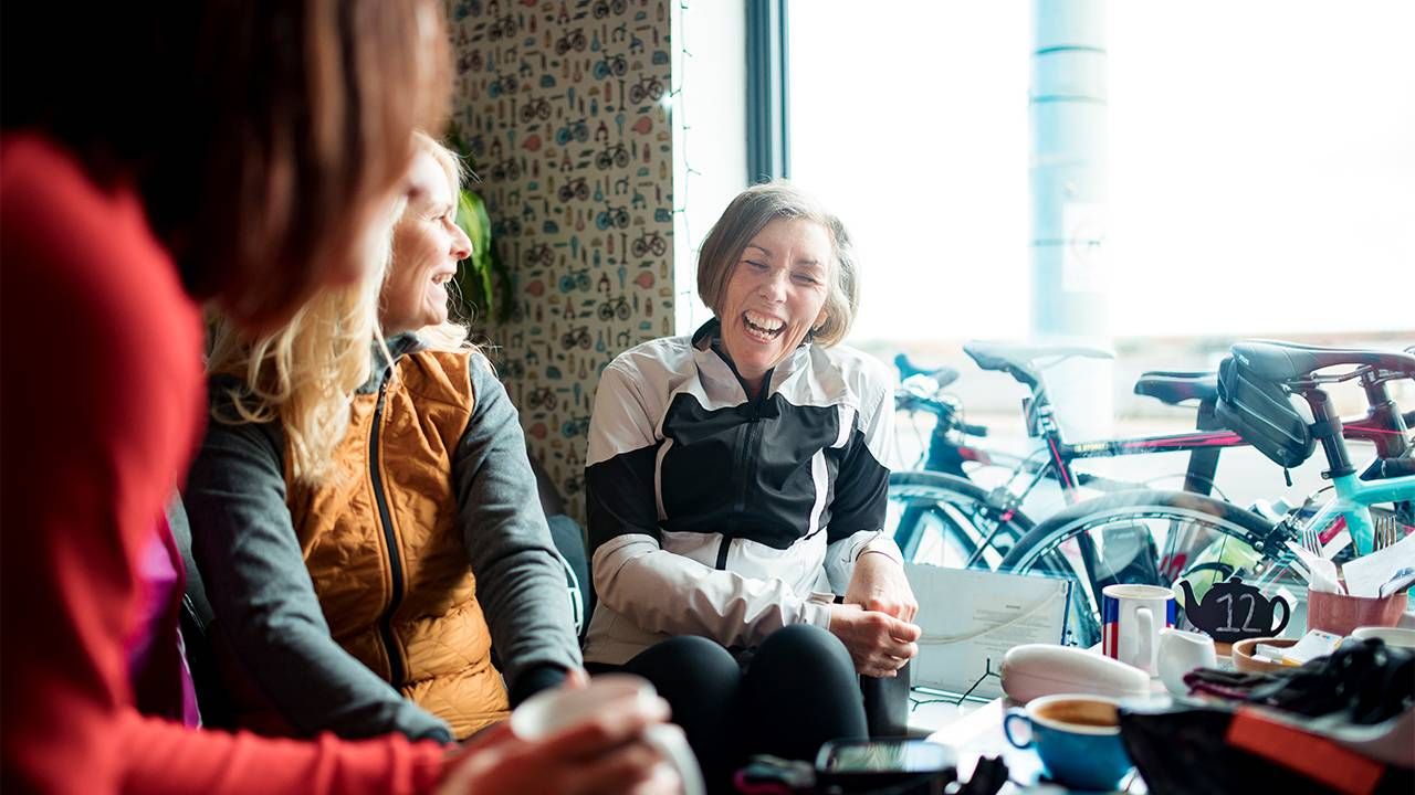 A group of friends hanging out in a coffee shop. Friends, pandemic, Next Avenue