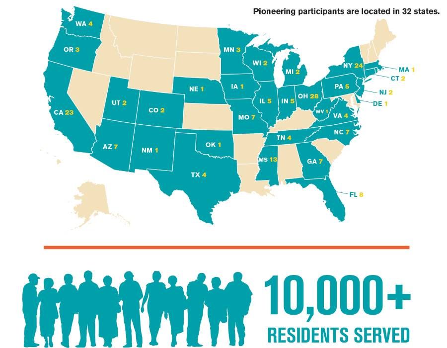 An infographic showing the states where the participants are from. LGBTQ housing, Next Avenue