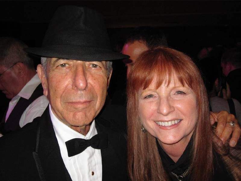 Sandi Bachom with musician Leonard Cohen. Next Avenue, documentary filmmaker