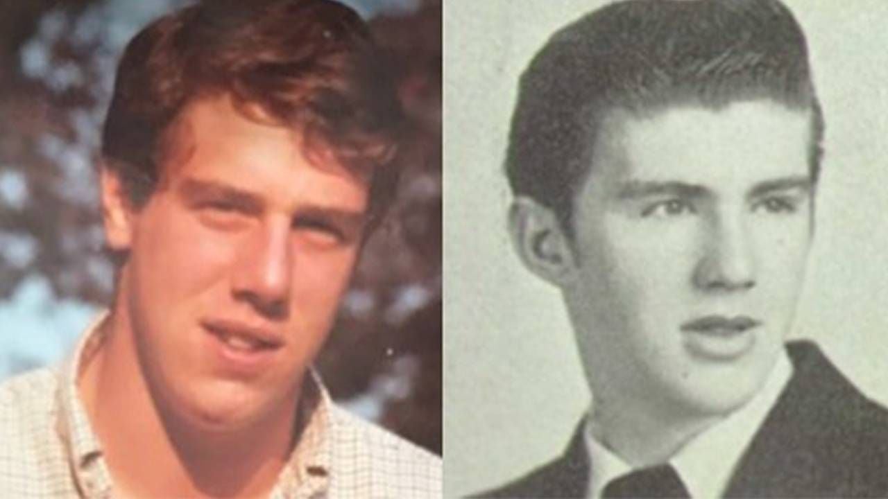 Side-by-side photos of the author and his biological father looking very similar in high school. Next Avenue, family, DNA