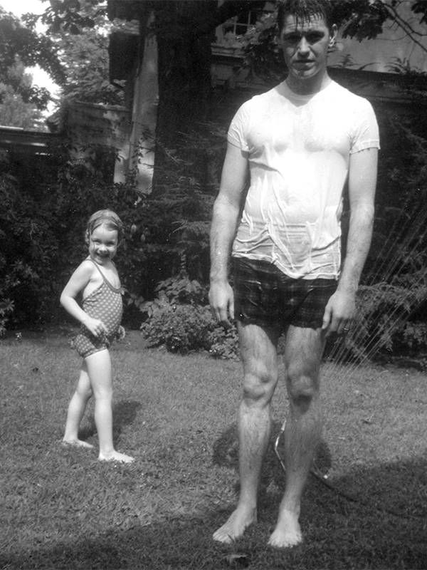 Elizabeth McGowan as a child with her father. Next Avenue, melanoma, mRNA vaccine, skin cancer