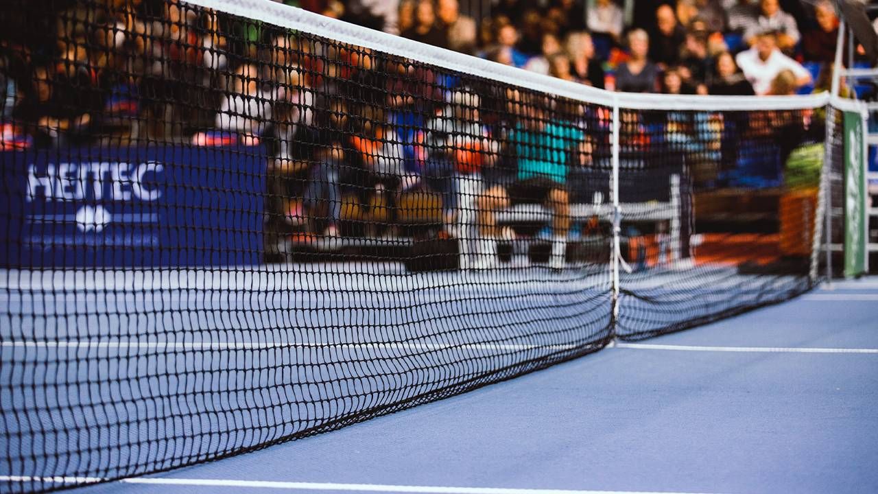 Close up of a tennis court. Next Avenue, U.S. Open, Tennis, COVID 19