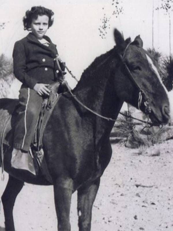 Young Sandra Day O'Connor riding a horse. Next Avenue, PBS documentary