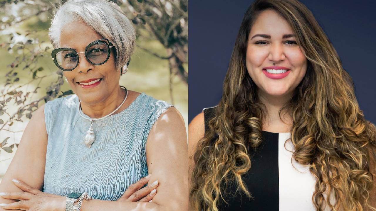 Side-by-side photos of two women. Next Avenue, Gen2Gen Innovation Fellow