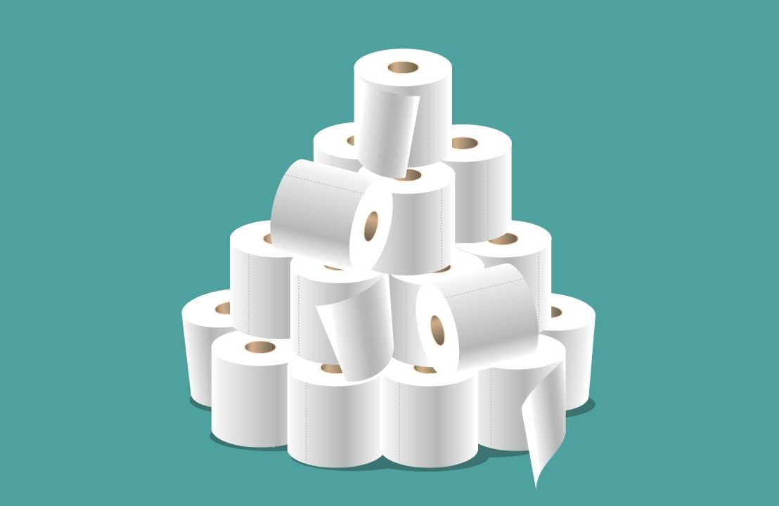 A stack of rolls of toilet paper, which the author reccommends as colonoscopy preparation. Next Avenue