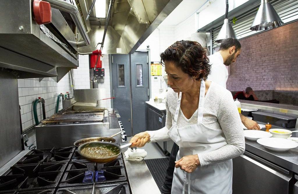 After nearly two decades as a stay-at-home mom, Nasim Alikhani launched her Persian restaurant in Brooklyn, N.Y., Sofreh, at 59, second act, iranian emigre, persian restaurant