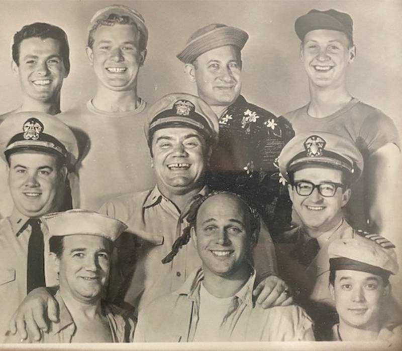 A old photo of actors dressed as sailors from "McHale's Navy". Next Avenue, blended family issues, blended family support